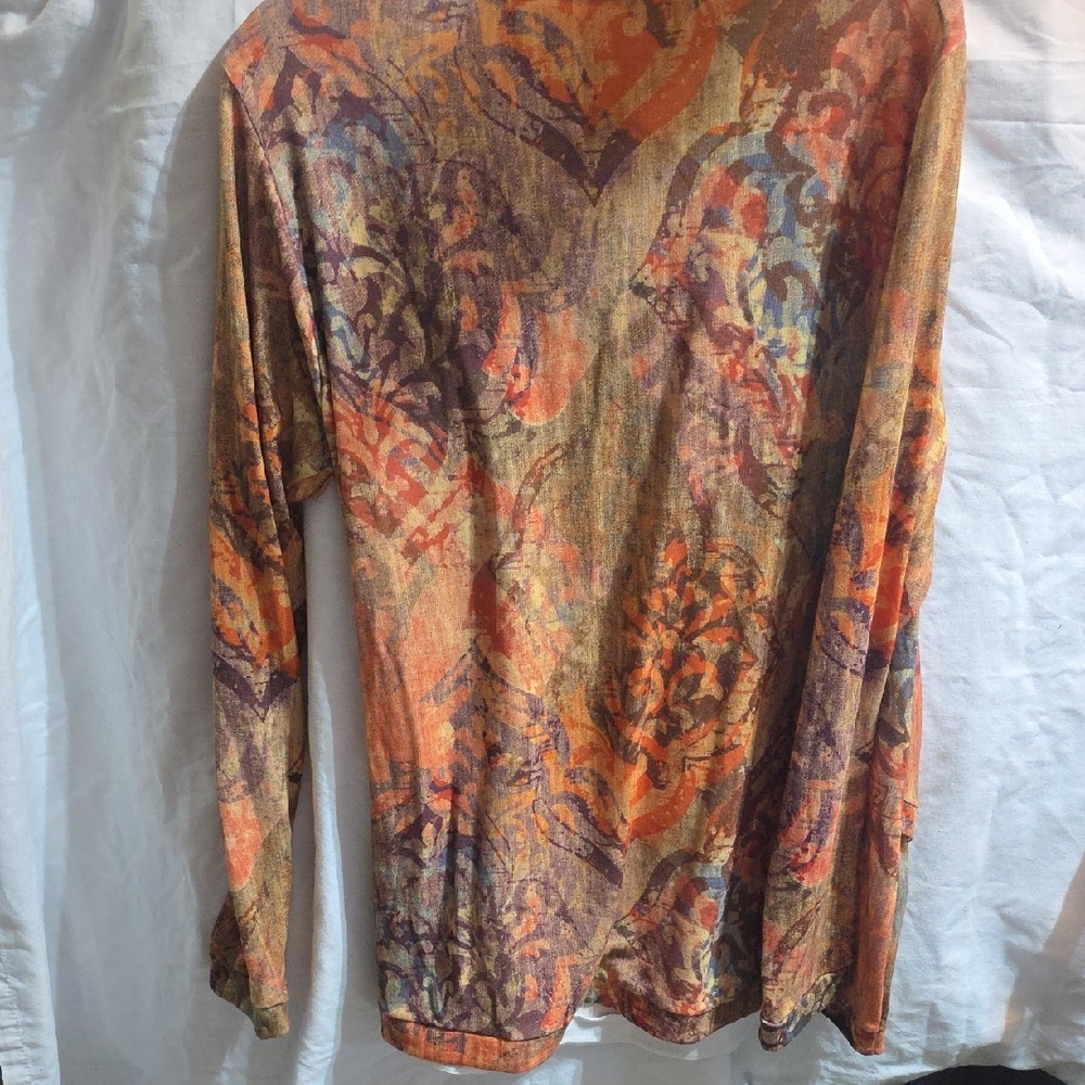 Soft Surroundings Earthy Tones V-Neck Top - Picture 3 of 3